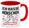Ich hasse Menschen - außer dich Einhorn Valentinstag Kaffeebecher als Tasse von Menschenmuffeln für Freunde und Liebste mit Humor als Valentinstagsgeschenk für Pärchen