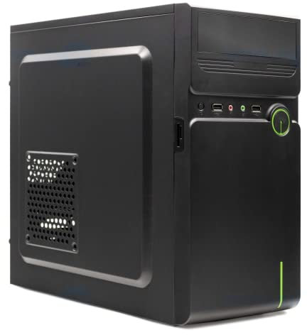 SIMPLETEK - Case Gaming Nero RGB Con Alimentatore 500W | MICRO-ATX MIN-ITX mATX TOWER CABINET