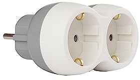 Zenitech Base multipla 2 prese Schuko 16A Bianco/Grigio Bolea