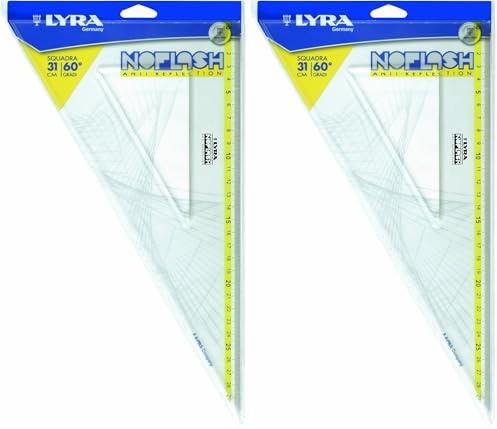 Lyra Noflash Squadra 31cm/60°in busta PVC (Confezione da 2)