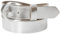 fashionchimp Basic Damengürtel aus 100% echtem Leder, glänzende Gürtel-Schließe, Breite ca. 2,8cm, Made In Germany (Silber-Solar, 115/BW100)