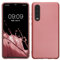 kwmobile Case kompatibel mit Huawei P30 Hülle - Schutzhülle aus Silikon metallisch schimmernd - Handyhülle Metallic Rosegold