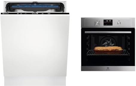 Electrolux Serie 600 Lavastoviglie Integrata Totale 60 cm, LSV48400L, Tecnologia SatelliteClean & Serie 600 Forno da Incasso Multifunzione, Capacità 72 L, EOF4P46X, Classe A+