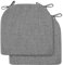 2/4/6er Set Sitzkissen Stuhl Waschbares Stuhlkissen mit Bindeband 40x40/45x45/50x50cm Rutschfestes Sitzpolster halbrund geeignet for Gartenstuhl, Esszimmerstuhl oder Bürostuhl(Dark gray,2pcs:50x50x5cm