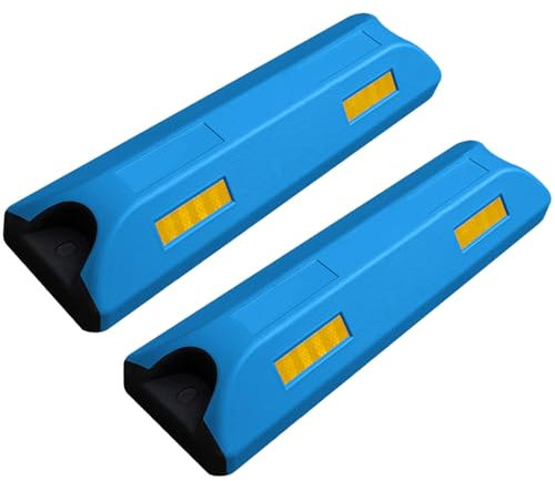 ZPRYZHD Einparkhilfe Vorne, Einparkhilfe Garage, Schutzstoßstange, Robuste Einparkhilfe mit Reflektorstreifen für Autos, LKWs, Lieferwagen, Anhänger, 2er-Pack(Blue)