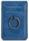 DMaos Card Holder Sleeve with Ring, RFID Credit Wallet Synthetic Leather Stick On Back Grip for iPhone Samsung Smartphone - Blue