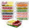 AMD Nexus 10 X 500ml Plastic Reusable Storage Food Soup Containers - Clear Heavy Duty Airtight Food Storage Boxes