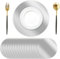 Wzczf Set di 50 Tovagliette Rotonde Argento, Sottopiatti Argento, Tovagliette Colazione, Tappetini da Pranzo in Lamina d'argento, Decorazione per Tavolo da Pranzo, Cucina, Ristorante, Matrimoni