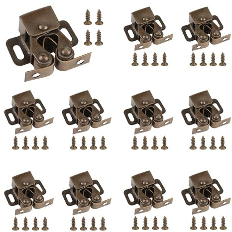 chiusure a doppio rullo per armadietto 10 pezzi chiusura a rullo chiusure a doppio rullo Porta Palla per Porta Dell'Armadio Fermaporta per Armadietti Da Cucina per armadi