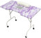 Table de manucure portable avec roulettes Table de manucure pliable pour salon de manucure 95 x 48 x 72,5 cm Table de studio portable Table de manucure mobile Violet