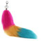 Nocyclonic Fox tail Fell Schwanz Keychain Extra Tierschwanz Anhänger etwa 40cmGroß Schlüsselring Tasche Zusätze Auto Schlüsselketten Anhänger Weich Flaumig Dicht Dekoration (A)