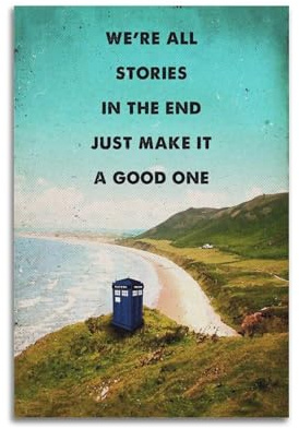 RUINOSAU Filmposter Doctor Who Tardis, Leinwand, Wandkunst, Dekoration für Schlafzimmer, Wohnzimmer, moderne Wanddekoration, Geschenk, 40 x 60 cm, ungerahmter Stil
