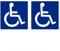 Tek Automotive Twin Pack Disabled Car Stickers – 10x10cm – Sticks Inside Window – Gloss Vinyl Disabled Stickers for Cars – Permanent Disability Car Stickers for Vehicles, Taxis & Vans – Weatherproof