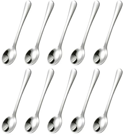 Mini Cucharas De 10 Piezas, Linda Cuchara De Especias De Acero Inoxidable, Cuchara Creativa De Metal, Mini Cuchara Multifunción, Cuchara De Sal Conveniente, Vajilla De Cocina