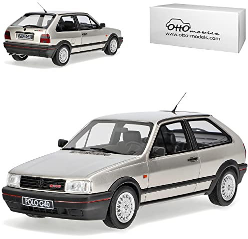 alles-meine.de GmbH Volkwagen Polo MKII Coupe G40 Diamant Silber Modell 1994 1981-1994 Nr 856 1/18 Otto Modell Auto mit individiuellem Wunschkennzeichen