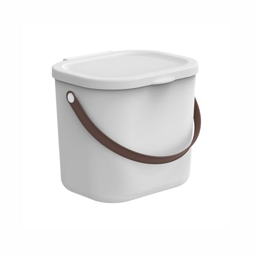 Rotho Babydesign Nappy Pail Yuma - Odour-Proof Nappy bin Made of Recycled Plastic, hygienic & Environmentally Friendly - with lid & Carrying Handle, Space-Saving & Easy to Clean, Ideal for Baby Rooms