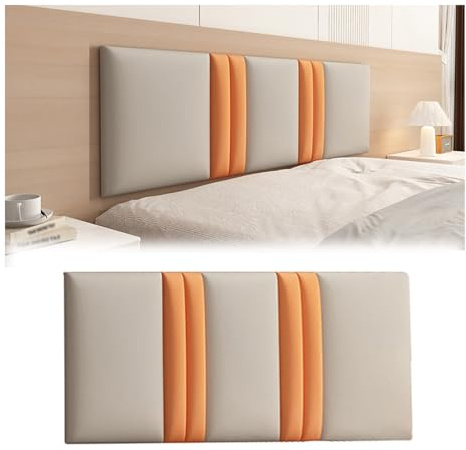 GOCHUSX Selbstklebend Wandpolsterung, Abziehbares Kopfteil, Schutzkissen Für Die Nachtseite, Leder-Softpack-Wandpaneele Für Schlafzimmer Und Spielzimmer(160x50cm)