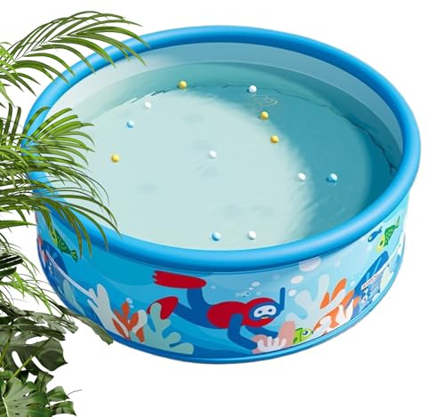 Piscina per bambini | Piscina da cortile, in PVC, rotonda, ispessita, portatile, per bambini, adulti, bambini, esterno cortile