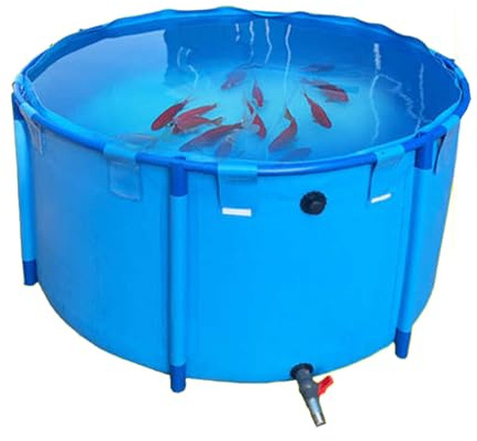 Piscine extérieure ronde hors sol en PVC de 2 x 5 m, facile à assembler, grand cadre rond en métal (3768L/995GAL-2 x 1,2 m)