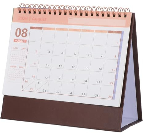 UKCOCO Tischkalender 2026 – Monatsübersicht mit To-Do-Liste, stehender Flip-Kalender für Home-Office & Schule, kompaktes Planungs-Tool für Schreibtisch