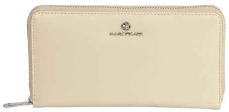 Marc Picard Leder Geldbörse Umbria Zip Wallet Grey beige