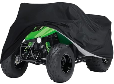 ATV-Abdeckung, wasserdicht – 210D UV-Schutz, winddichter Schutz, Rasentraktor-Abdeckung, für Garage, Trail, Bauernhof, Ranch, Freizeit, Allwetter