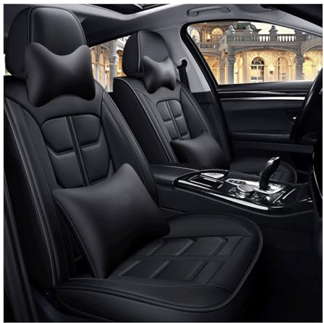 Autositzbezüge Für Opel Astra J K H G H Sri Astra J Sports Tourer, Sitzbezüge Auto Universell, PU Leder, Wasserdichtes，Atmungsaktives, Umweltfreundliches Material(Black)