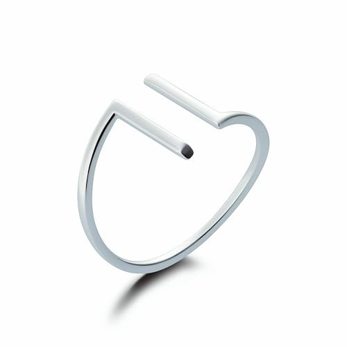 Sylvée Verstellbarer Damenring aus 925 Sterling Silber – Minimalistischer Offener Fingerring mit Polierter Oberfläche