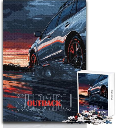 1000-teiliges Puzzle für Erwachsene Subaru Outback Abenteuer – Lernspiel für die ganze Familie – Präzisionsschnitt – Geschenk zum Geburtstag – Größe 50x75cm