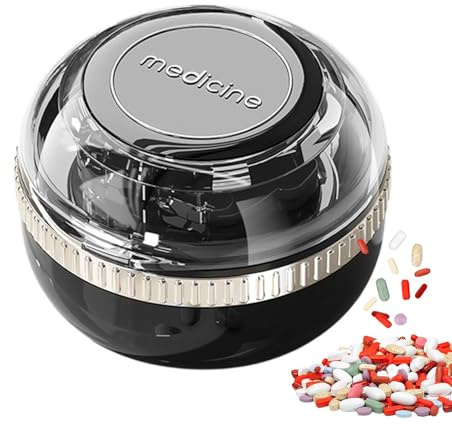 Tabletten-Teiler Verstellbarer, drehbarer, tragbarer Zerer mit | Tablettenschneider für Reisen, Tiere, Sport, , Fitness, , Schluckbeschwerden, Zuhause,