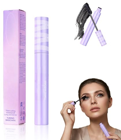 Extra Volume Tubing Mascara, 2026 neu Mascara Waterproof Wimpern Primer Schwarz für Definierte Wimpern, Verlängernder Halt, Langanhaltende Wimperntusche für Definition und Volumen (1)