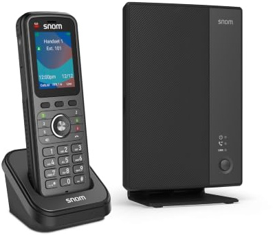 Snom M256 DECT-Mobilteil, Robust IP50, 2,4 Display, Schwarz, 00004791 | HD-Audio Schnurlostelefon für M250-System, IP50-Schutzklasse, SRTP/TLS-Verschlüsselung, Lager & Produktion, 3 Jahre Garantie