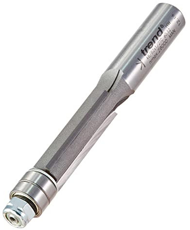 Trend Professional Bearing Guided Triple Flute Trimming Cutter, 1/2 Inch Shank, 12.7mm Diameter, 38.1mm Cut Length, Tungsten Carbide Tipped, 46/82X1/2TC
