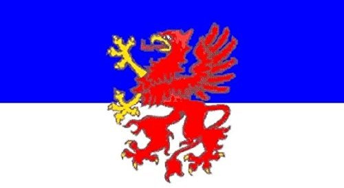 U24 Aufkleber Pommern Flagge Fahne 8 x 5 cm Autoaufkleber Sticker