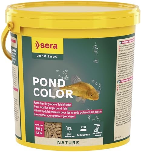 sera Pond Color Sticks 3,8 L (600g) | Farbfutter für größere Teichfische | Ohne Farb- & Konservierungsstoffe | Mit 4% Krill & Omega-Fettsäuren | Für gesunde Fische & klares Wasser