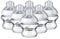 Tommee Tippee Closer to Nature Baby-Fläschchen, Anti-Kolik weicher Sauger, 6er-Pack, 150 ml, BPA-Frei, Transparent