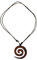 Holz Kette schwarz Baumwolle Spirale Holzanhänger braun Sonoholz 4cm Ø Halskette | Handarbeit Damen Herren Männer Hals Schmuck verstellbare kurze lange Holzkette Anhänger rund Hippie Boho offen
