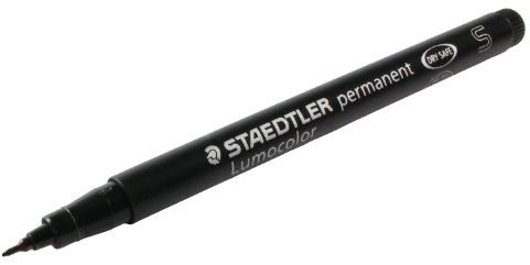 Staedtler Lumocolor 313-9 S Permanent Markers Superfine Tip 0.4 mm Pack of 12 Black