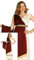 FIESTAS GUIRCA | Costume de Romana pour Femme (42-44/L) - Cape, Ceinture et Tunique - Costumes de Romains et Grecs pour Halloween, Carnaval et Fêtes Costumées - Idéal pour Adultes - Grenat et Beige