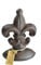 Lulu Decor, Türstopper aus Gusseisen, Fleur de Lis, 0,9 kg, Antikbraun