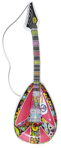 Widmann 04743 - Aufblasbare Hippiemandoline, Länge circa 105 cm, Gitarre, Flower Power, Musiker, Sänger, Karneval, Mottoparty