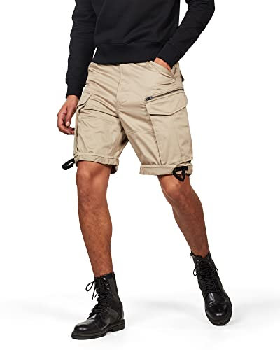 G-STAR Rovic Zip Relaxed Shorts, Pantaloncini Uomo, Beige (Dune D08566-5126-239), 34