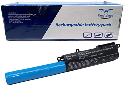 FengWings® A31N1519 Batteria 11.25V 2600mAh Compatibile con ASUS X540 X540LA X540LJ X540SA X540SC X540YA X540S F540 F540L F540LA F540S F540SA F540Y R540 R540L R540LA R540S R540SA R540Y