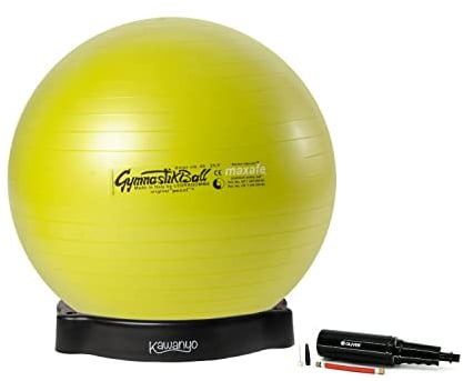 Original Pezziball MAXAFE 75 cm lindgrün m. Ballschale & Pumpe Gymnastikball