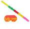 Relaxdays Zubehör Set, Stock und Maske, Kinder & Erwachsene, Pinata Stab mit Augenbinde, Papier, 50 cm lang, bunt, 1 Stück, 10022573