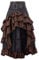 Zooma Gonna gotica da donna, in pizzo nero, stile steampunk, lunga ed elastica, stile corsetto, Caff, 46 IT /XX-Large