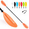Abahub 218/230/241cm Kajak Paddel Aluminium Doppelpaddel mit Paddelleine für Kajakfahren Ruderboot Kanusport Aluminiumlegierungs Schaft Kunststoff Klingen Schwarz/Weiß/Rot/Blau/Grün/Orange/Gelb
