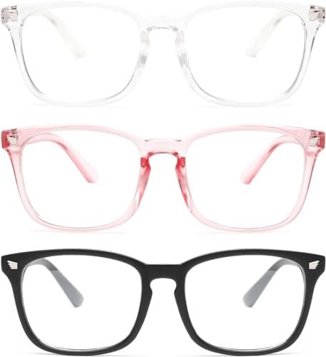 Gaoye Blue Light Blocking Glasses - Fashion Square Fake Eyeglasses, Anti UV Ray Computer Gaming Glasses, Blue Blockers Glasses for Women/Men