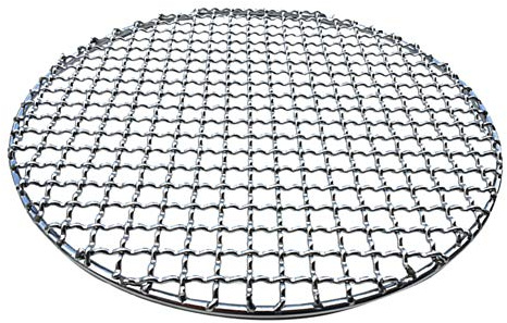 jiashemeng Grillpfanne, Runder Grillrost Aus-Rostfreiem Stahl, Gebratenes Maschennetz, Antihaft-Grillbackform (24 cm)