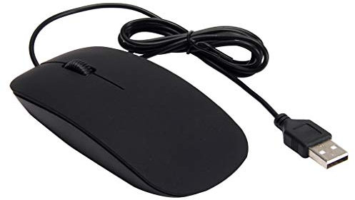 ZYElroy Filaire ultra-mince Mini souris d'ordinateur de bureau pour ordinateur portable noir mat blanc mignon souris de jeu ergonomique
